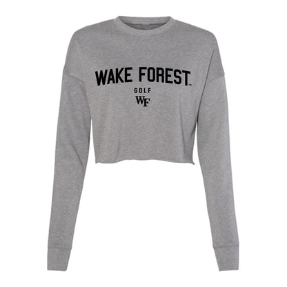 Wake Forest - NCAA Men's Golf : Nicholas Prieto - Women's Cropped Crew Fleece-0