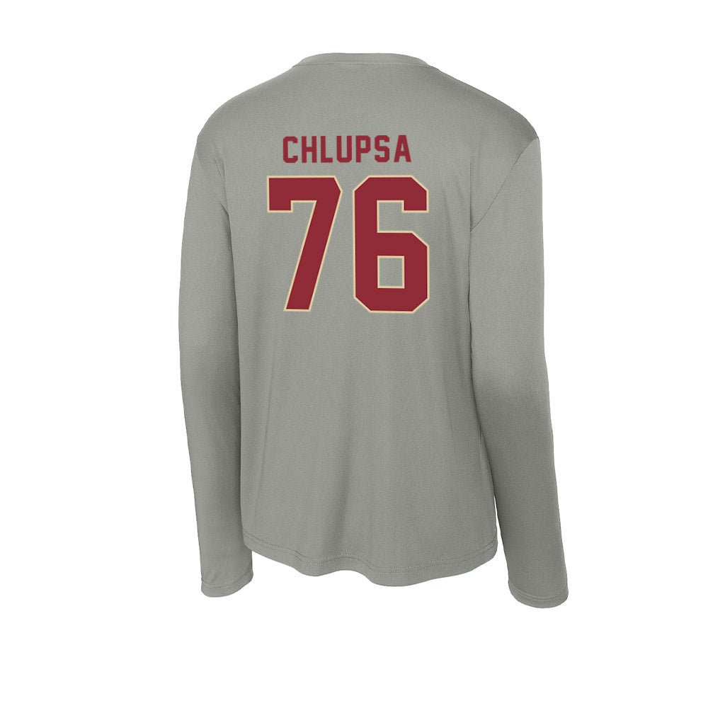 Boston College - NCAA Football : Tanner Chlupsa - Activewear Long Sleeve T-Shirt-1