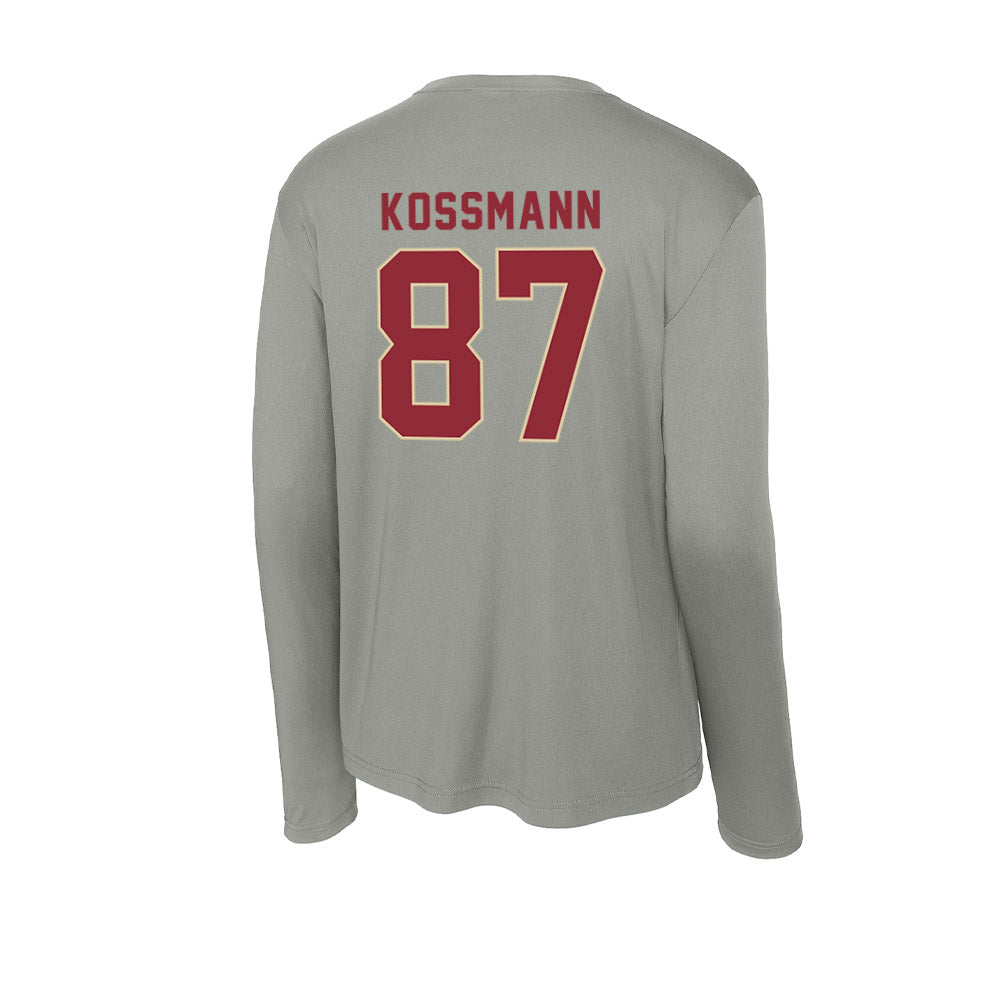Boston College - NCAA Football : Cameron Kossmann - Activewear Long Sleeve T-Shirt-1