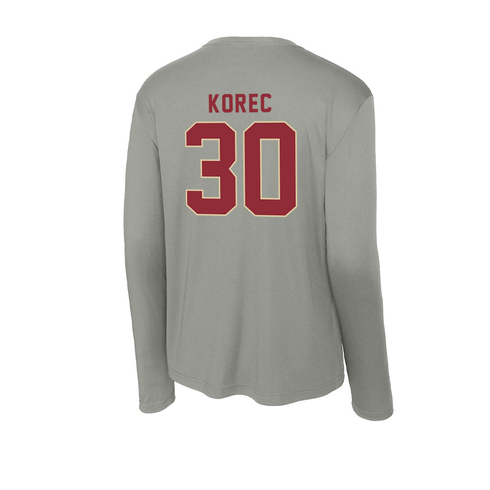 Boston College - NCAA Men's Ice Hockey : Jan Korec - Activewear Long Sleeve T-Shirt-1