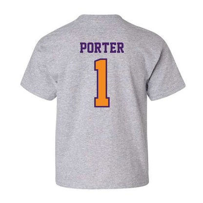 Evansville - NCAA Men's Basketball : Keishon Porter - Youth T-Shirt-1