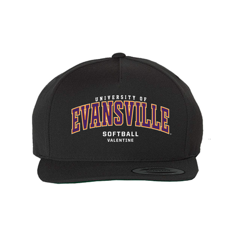 Evansville - NCAA Softball : Angela Valentine - Snapback Hat-0