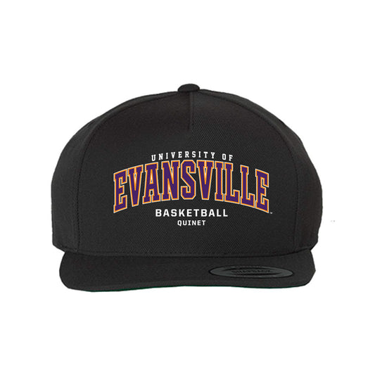 Evansville - NCAA Men's Basketball : Bryce Quinet - Snapback Hat-0