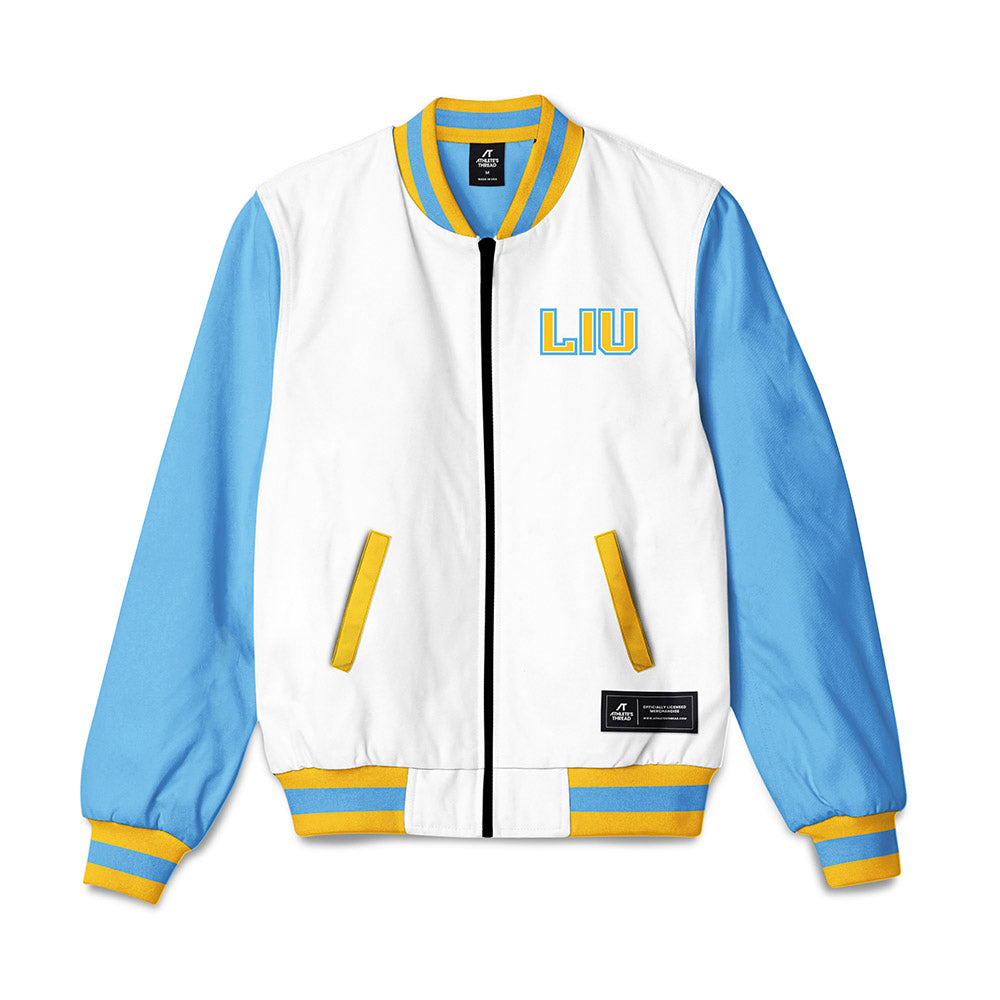 LIU - NCAA Men's Basketball : Isaiah Miranda - Bomber Jacket-0