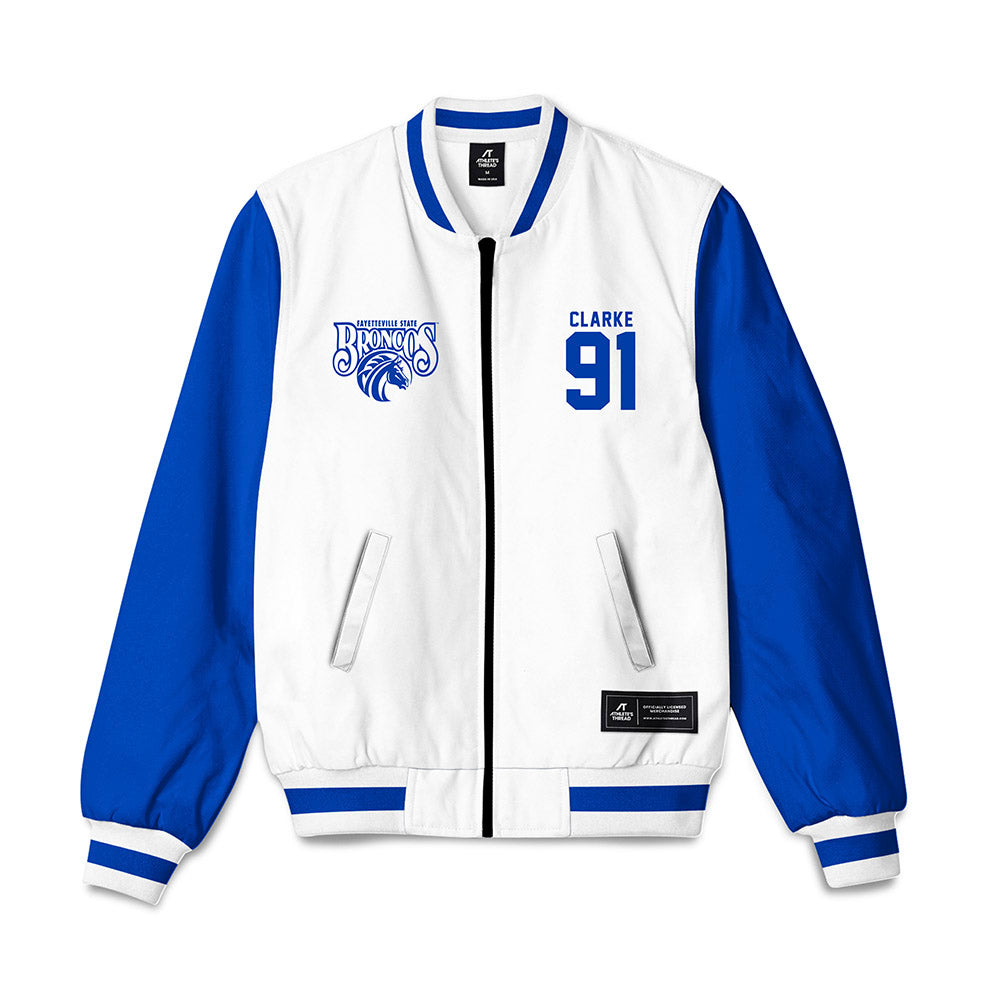 Fayetteville State - NCAA Football : Sedrick Clarke - Bomber Jacket-0