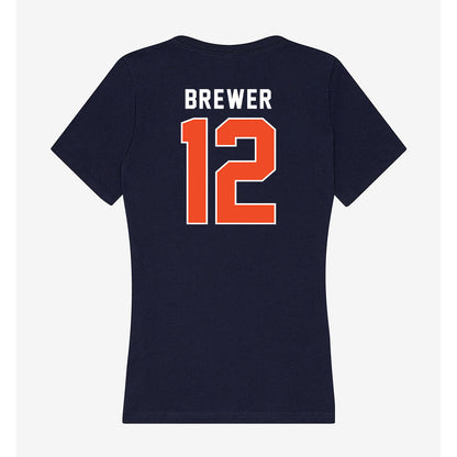 Auburn - NCAA Baseball : Garrett Brewer - Women's V-Neck T-Shirt-1