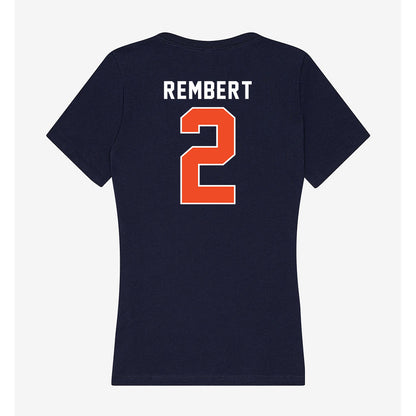 Auburn - NCAA Baseball : Chris Rembert - Women's V-Neck T-Shirt-1