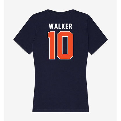 Auburn - NCAA Men's Basketball : Simon Walker - Women's V-Neck T-Shirt-1