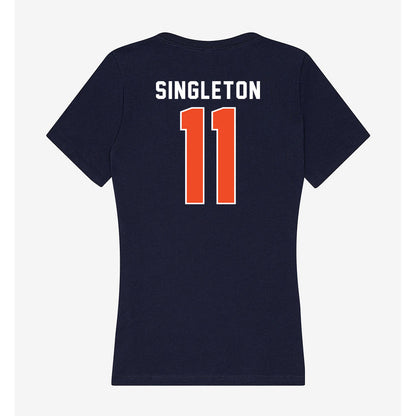 Auburn - NCAA Football : Keshaun Singleton - Women's V-Neck T-Shirt-1