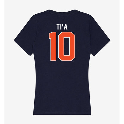 Auburn - NCAA Football : Tristan Ti'a - Women's V-Neck T-Shirt-1