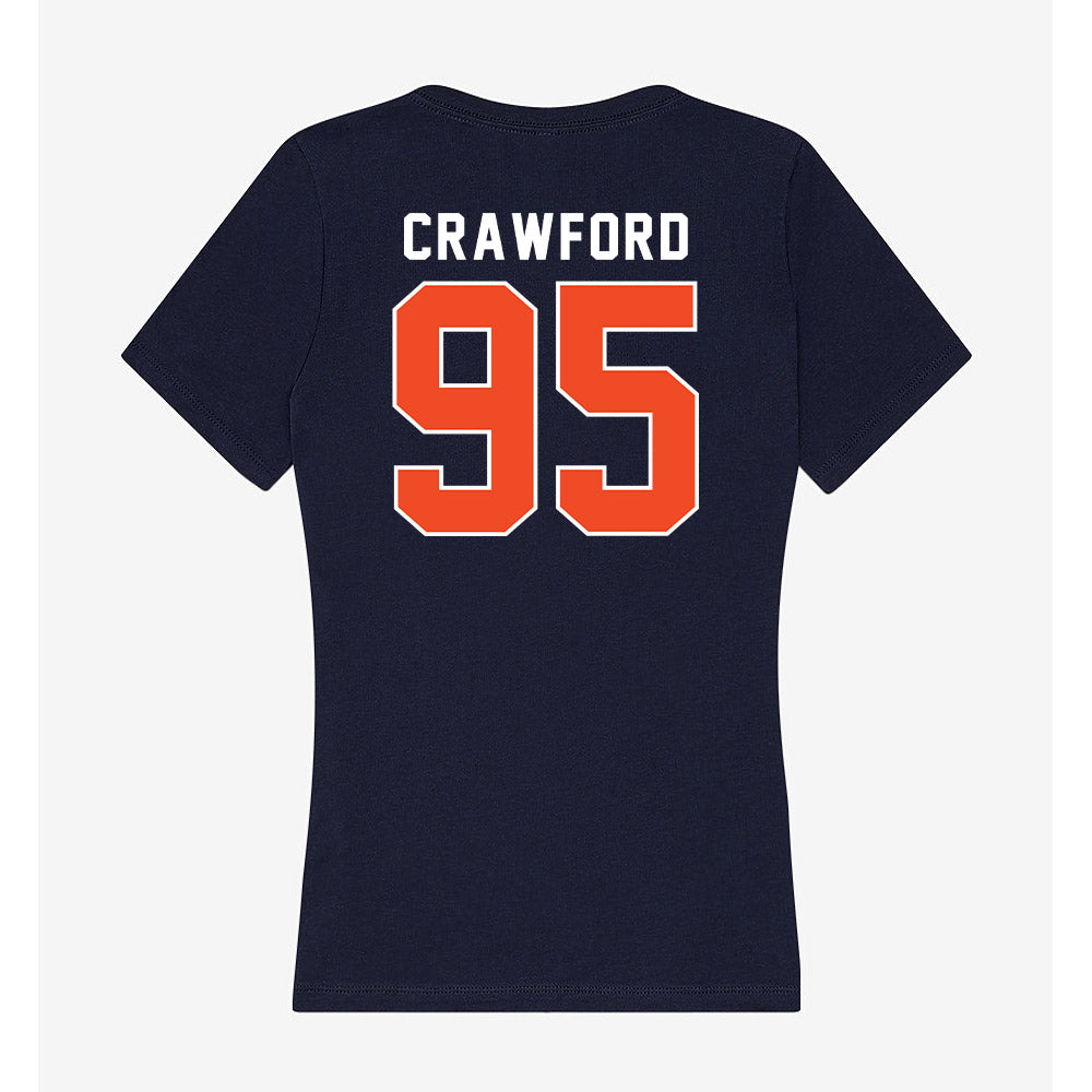 Auburn - NCAA Football : Jourdin Crawford - Classic Shersey Women's V-Neck T-Shirt-1