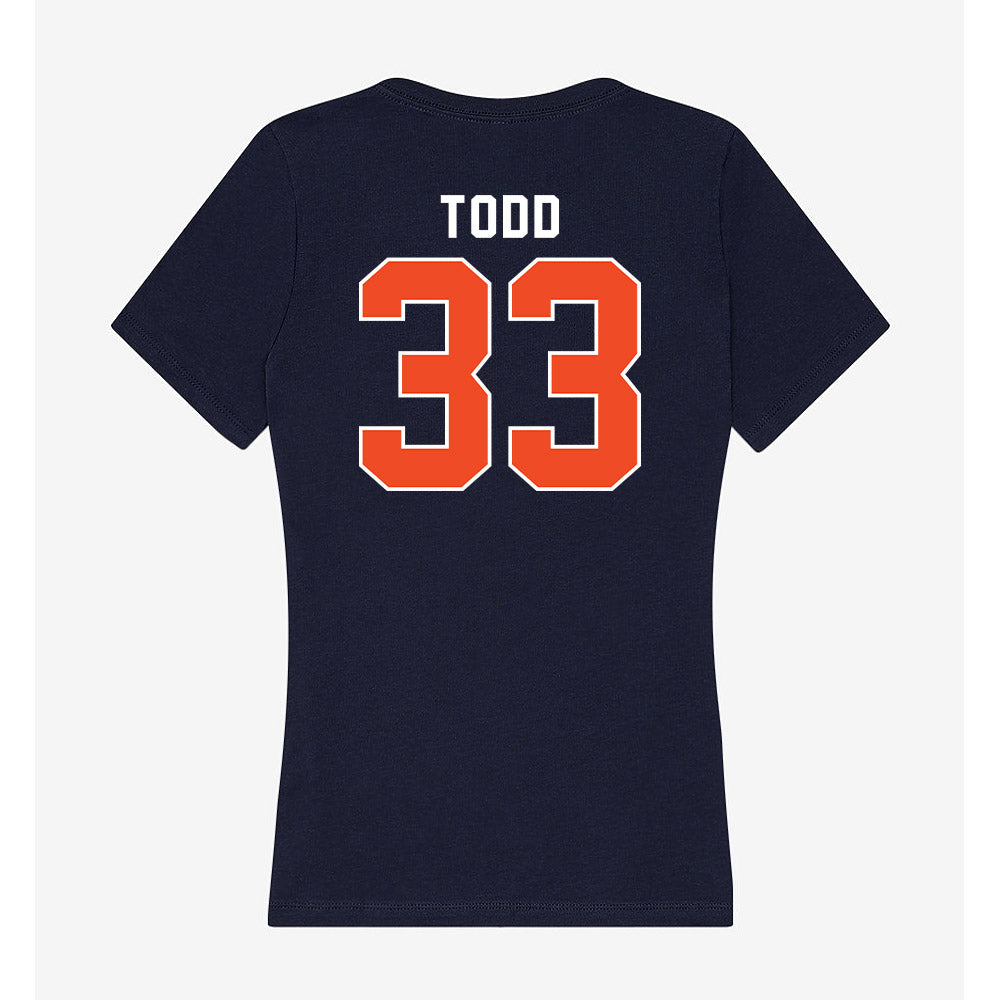 Auburn - NCAA Football : Kamari Todd - Women's V-Neck T-Shirt-1