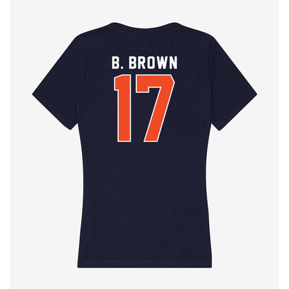 Auburn - NCAA Football : Byrum Brown - Classic Shersey Women's V-Neck T-Shirt-1