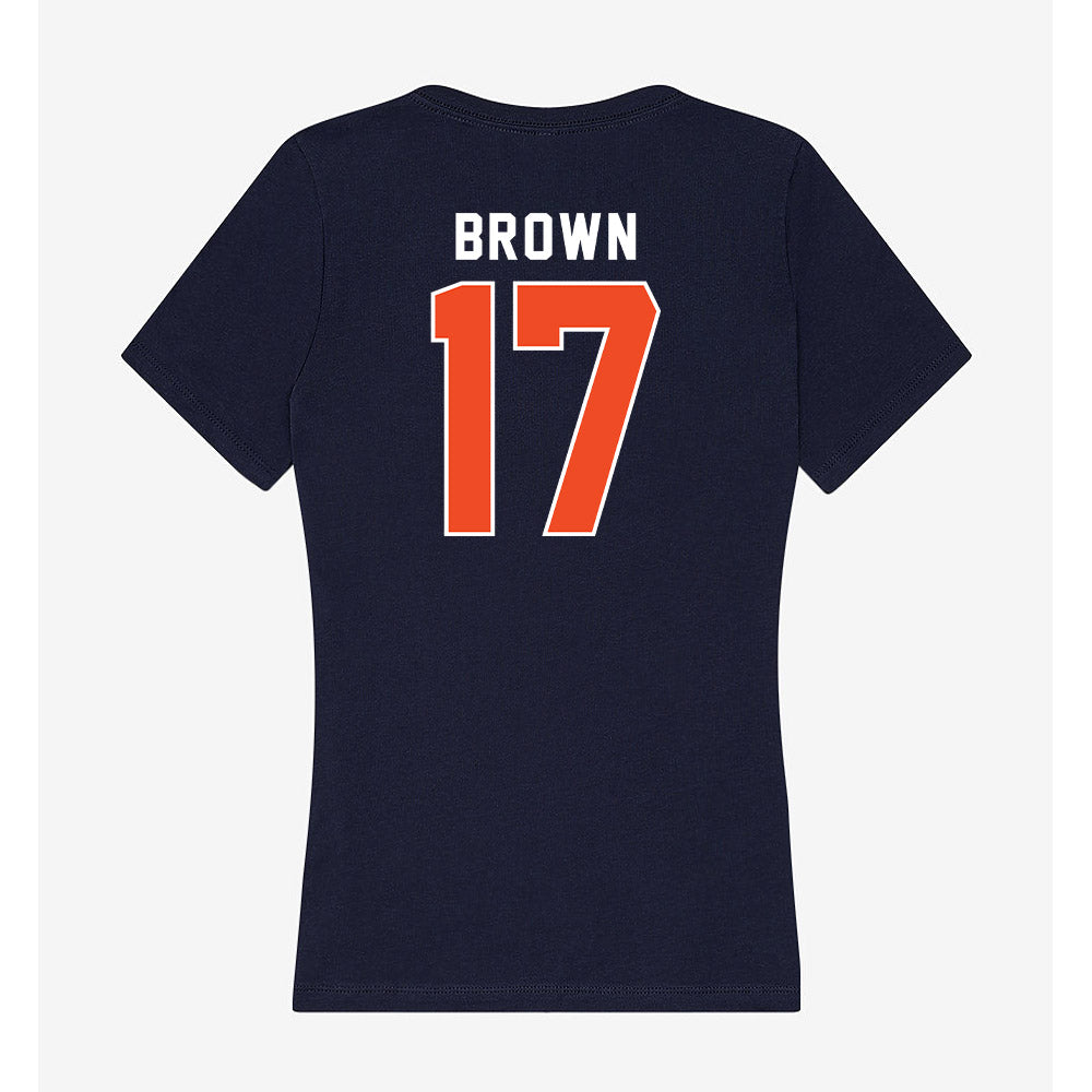 Auburn - NCAA Football : Byrum Brown - Women's V-Neck T-Shirt-1