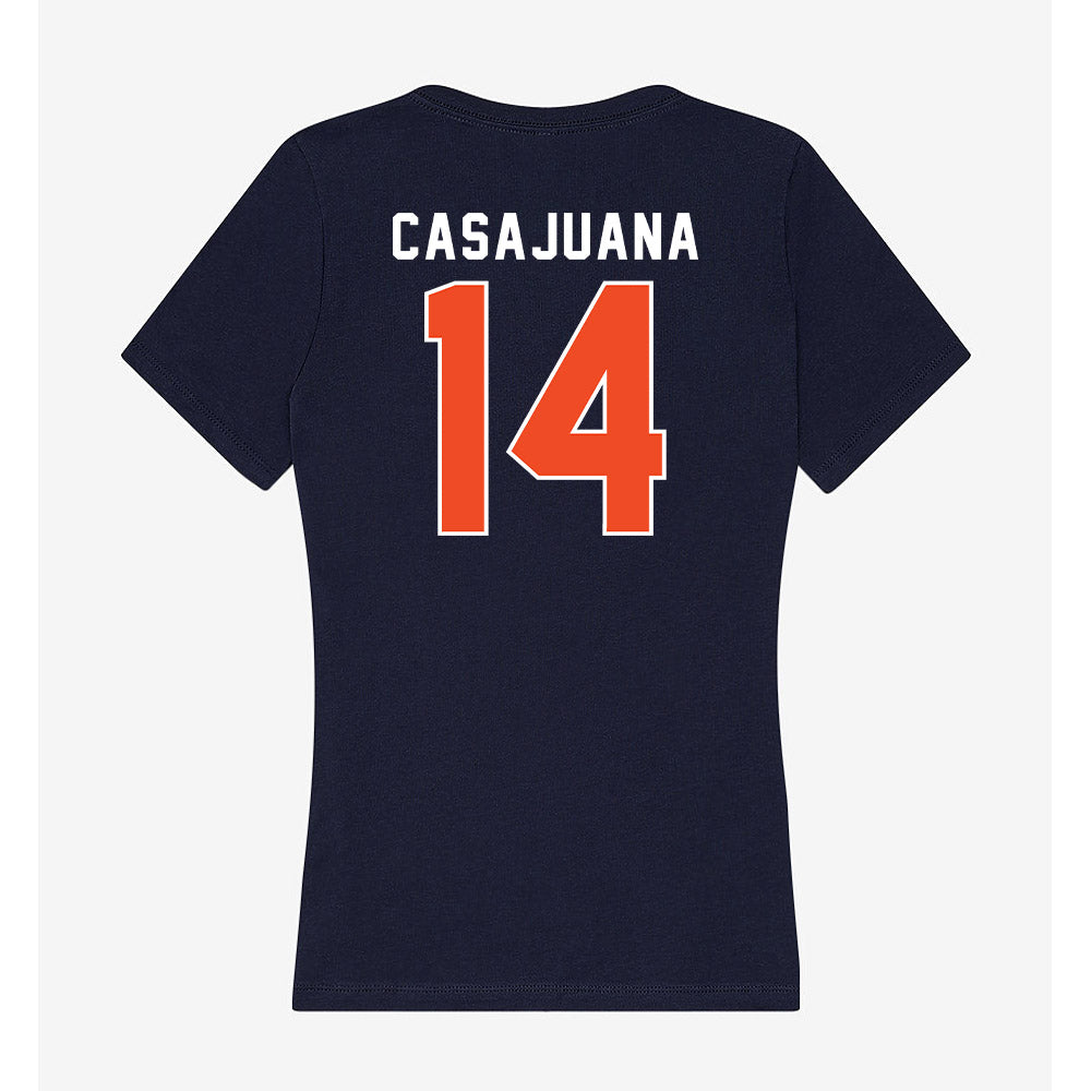 Auburn - NCAA Women's Soccer : Clara Casajuana - Women's V-Neck T-Shirt-1