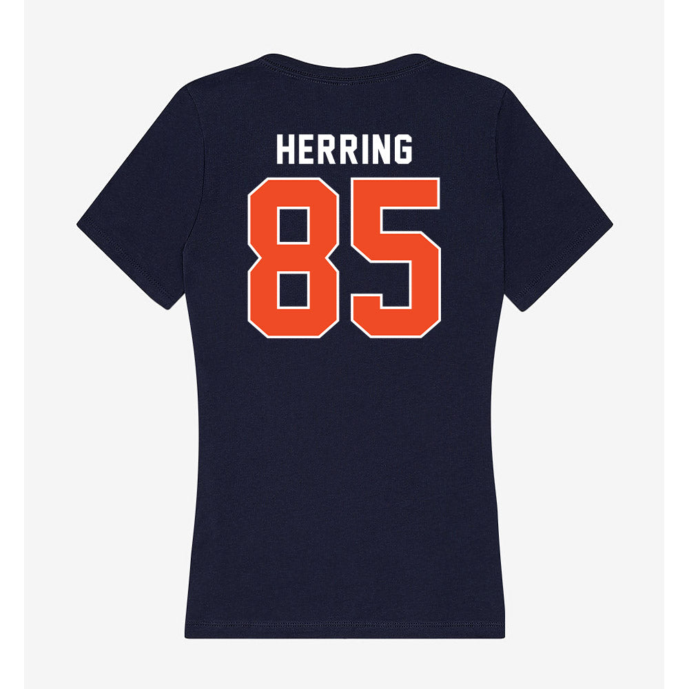 Auburn - NCAA Football : Hunter Herring - Women's V-Neck T-Shirt-1