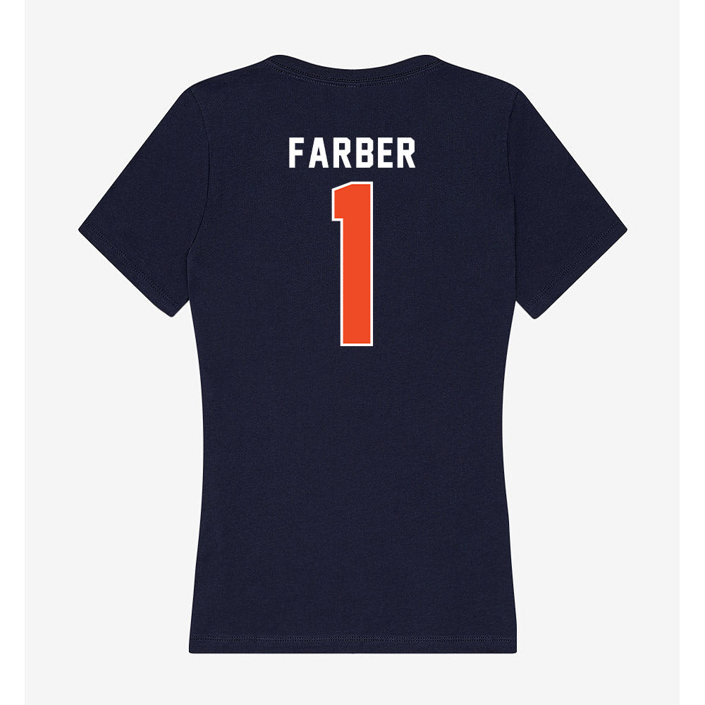 Auburn - NCAA Baseball : Ryne Farber - Women's V-Neck T-Shirt-1