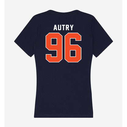 Auburn - NCAA Football : Malik Autry - Women's V-Neck T-Shirt-1