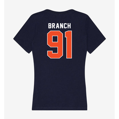 Auburn - NCAA Football : Tavian Branch - Women's V-Neck T-Shirt-1