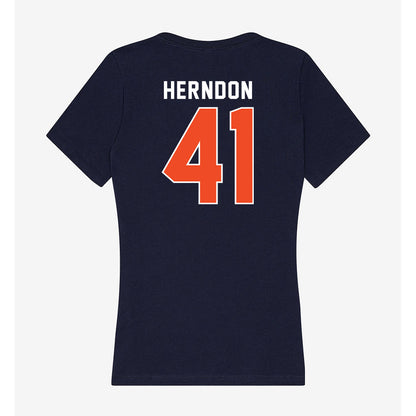 Auburn - NCAA Softball : Abby Herndon - Women's V-Neck T-Shirt-1