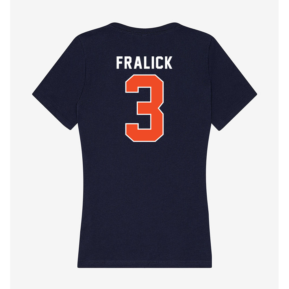Auburn - NCAA Baseball : Chase Fralick - Women's V-Neck T-Shirt-1