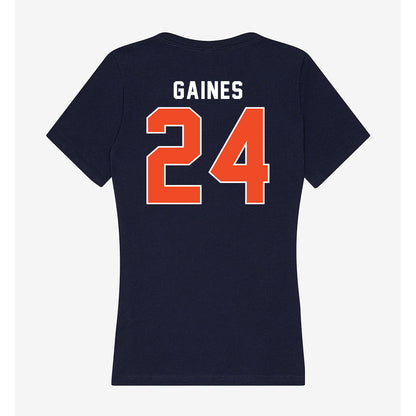 Auburn - NCAA Women's Soccer : Aurora Gaines - Women's V-Neck T-Shirt-1