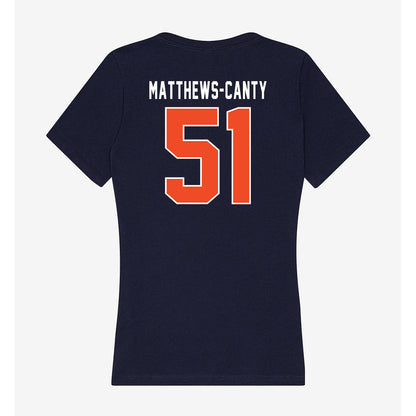 Auburn - NCAA Football : Michael Matthews-Canty - Women's V-Neck T-Shirt-1