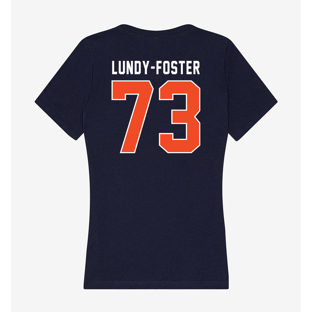 Auburn - NCAA Football : Mykall Lundy-Foster - Women's V-Neck T-Shirt-1