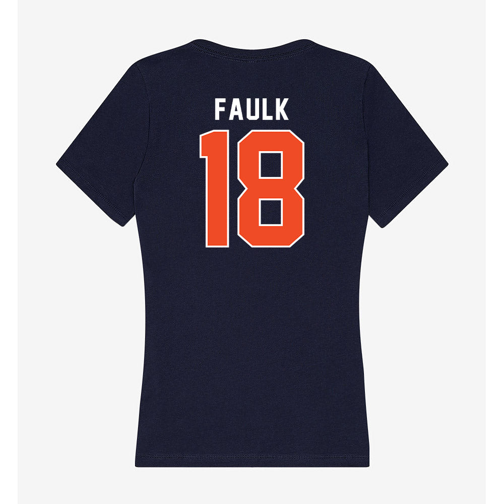 Auburn - NCAA Football : J.J. Faulk - Women's V-Neck T-Shirt-1