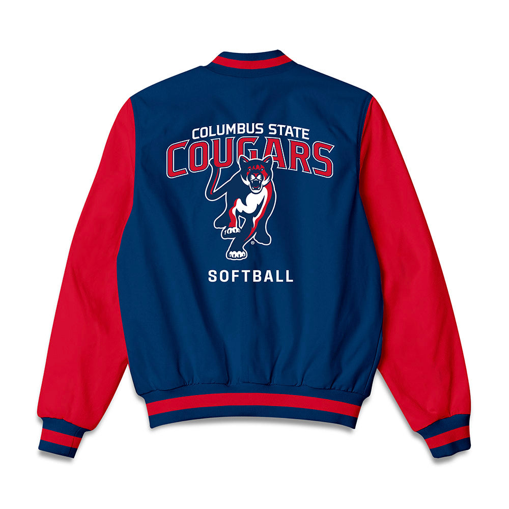 Columbus State - NCAA Softball : Hanna Deschambault - Bomber Jacket-1