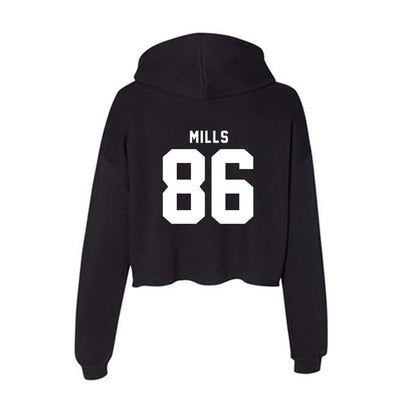 Nebraska - NCAA Football : Cortez Mills - Classic Shersey Women's Crop Fleece Hooded Sweatshirt-1