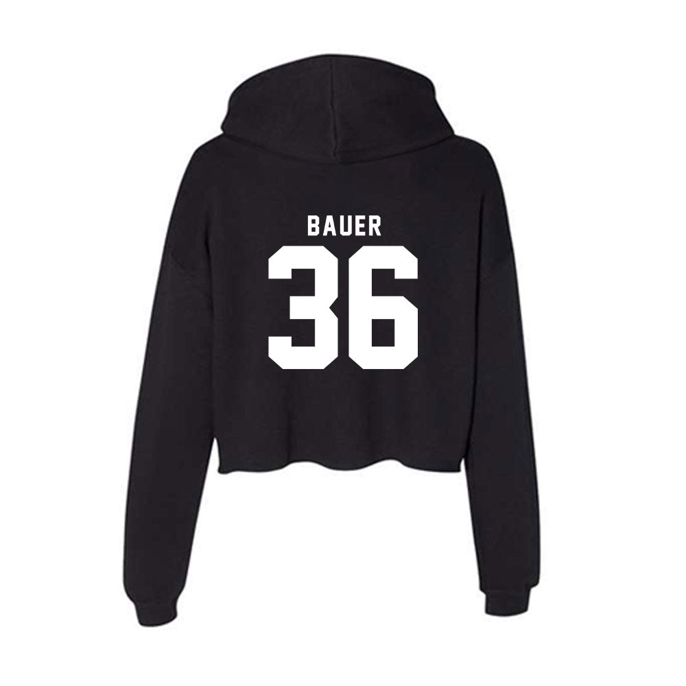 Nebraska - NCAA Football : Rowdy Bauer - Classic Shersey Women's Crop Fleece Hooded Sweatshirt-1