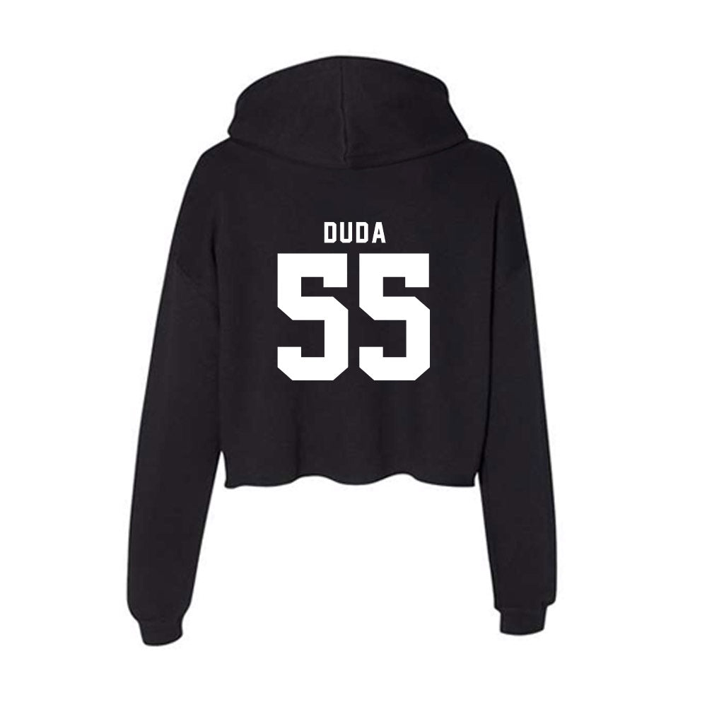 Nebraska - NCAA Football : Ethan Duda - Women's Crop Fleece Hoodie-1