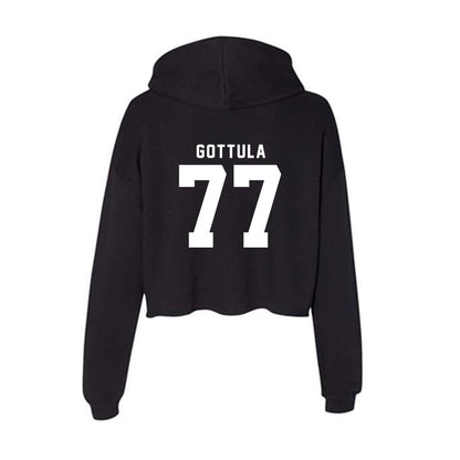 Nebraska - NCAA Football : Gunnar Gottula - Women's Crop Fleece Hooded Sweatshirt-1