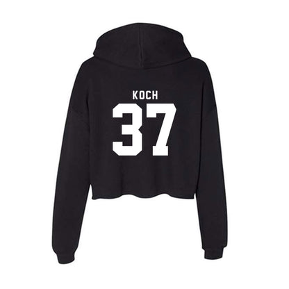 Nebraska - NCAA Football : Kamdyn Koch - Women's Crop Fleece Hoodie-1