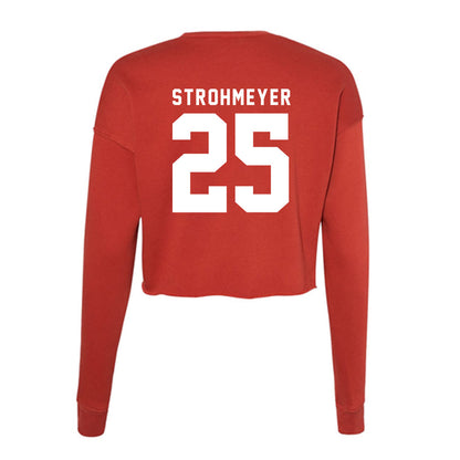 Nebraska - NCAA Baseball : Reed Strohmeyer - Women's Cropped Crew Fleece-1