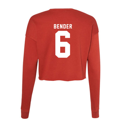 Nebraska - NCAA Baseball : Pryce Bender - Women's Cropped Crew Fleece-1