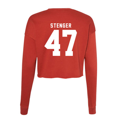 Nebraska - NCAA Football : Gage Stenger - Classic Shersey Women's Cropped Crew Fleece-1