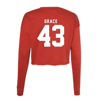 Nebraska - NCAA Baseball : Cooper Grace - Women's Cropped Crew Fleece-1
