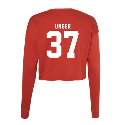Nebraska - NCAA Baseball : J'Shawn Unger - Women's Cropped Crew Fleece-1