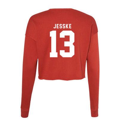 Nebraska - NCAA Baseball : Will Jesske - Classic Shersey Women's Cropped Crew Fleece-1