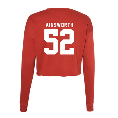 Nebraska - NCAA Football : Hayden Ainsworth - Women's Cropped Crew Fleece-1