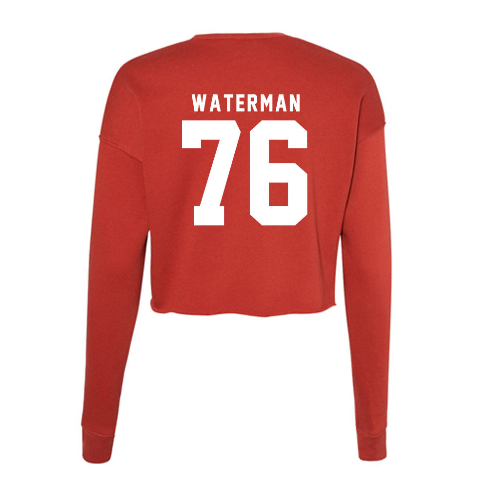 Nebraska - NCAA Football : Rex Waterman - Women's Cropped Crew Fleece-1