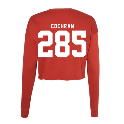 Nebraska - NCAA Wrestling : Lucas Cochran - Women's Cropped Crew Fleece-1