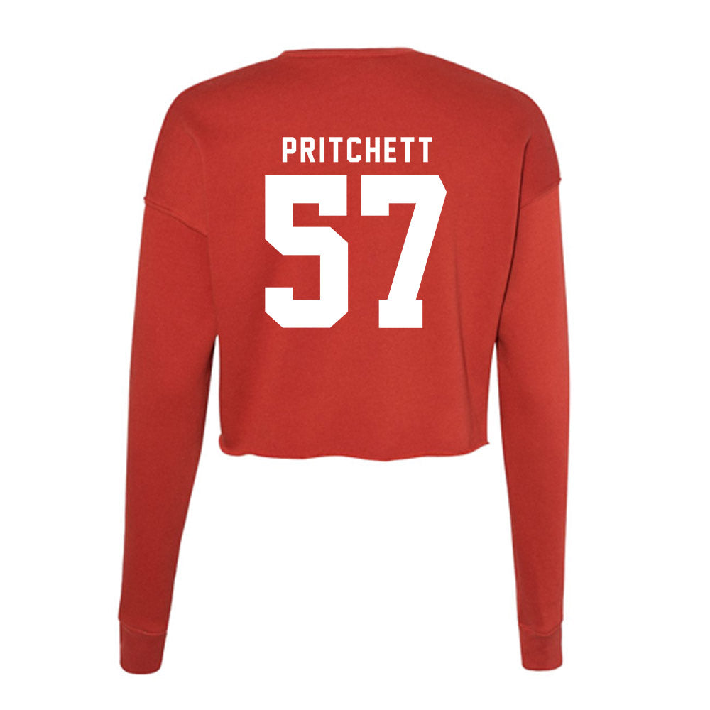 Nebraska - NCAA Football : Elijah Pritchett - Women's Cropped Crew Fleece-1