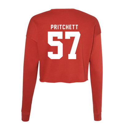 Nebraska - NCAA Football : Elijah Pritchett - Women's Cropped Crew Fleece-1