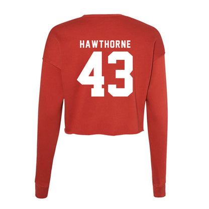 Nebraska - NCAA Football : Will Hawthorne - Women's Cropped Crew Fleece-1