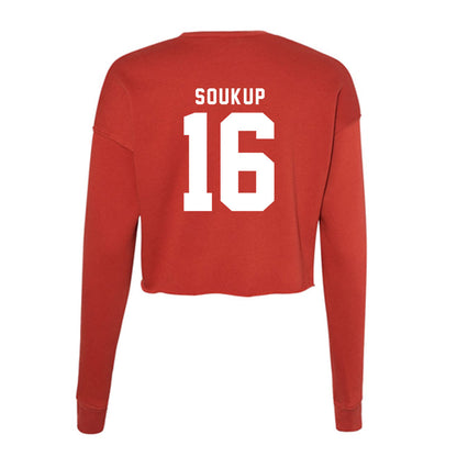 Nebraska - NCAA Football : Bode Soukup - Women's Cropped Crew Fleece-1