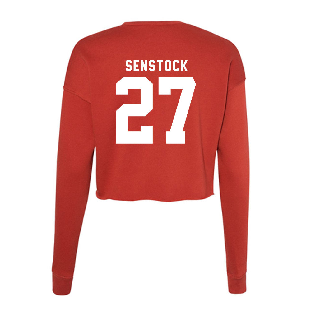 Nebraska - NCAA Baseball : Joey Senstock - Women's Cropped Crew Fleece-1