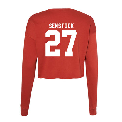 Nebraska - NCAA Baseball : Joey Senstock - Women's Cropped Crew Fleece-1